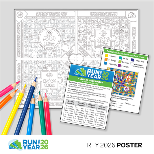 2026 Run the Year Color by Miles Poster