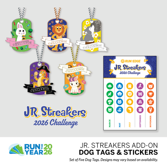Kids Jr. Streaker tags and stickers