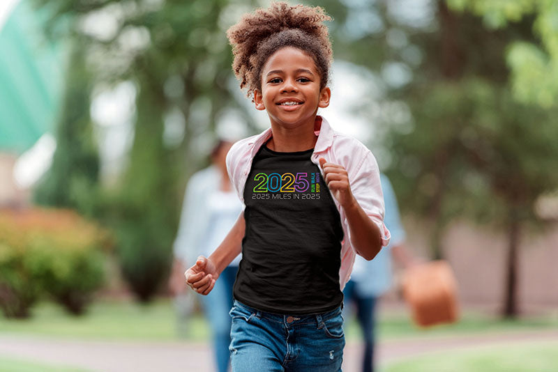 2025 Miles in 2025 Kids Performance Shirt | Run The Edge – Run The