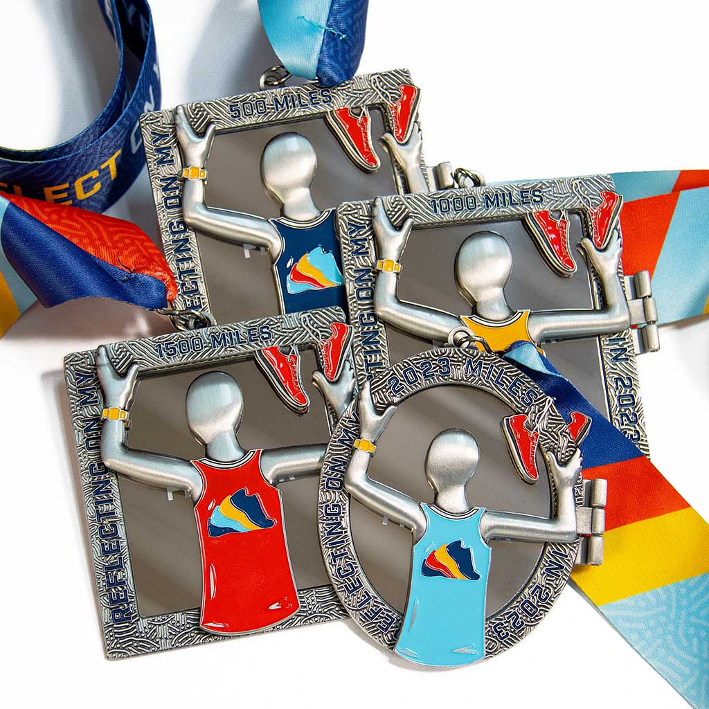 Run The Year 2023 Virtual Fitness Challenge Medals | Run The Edge