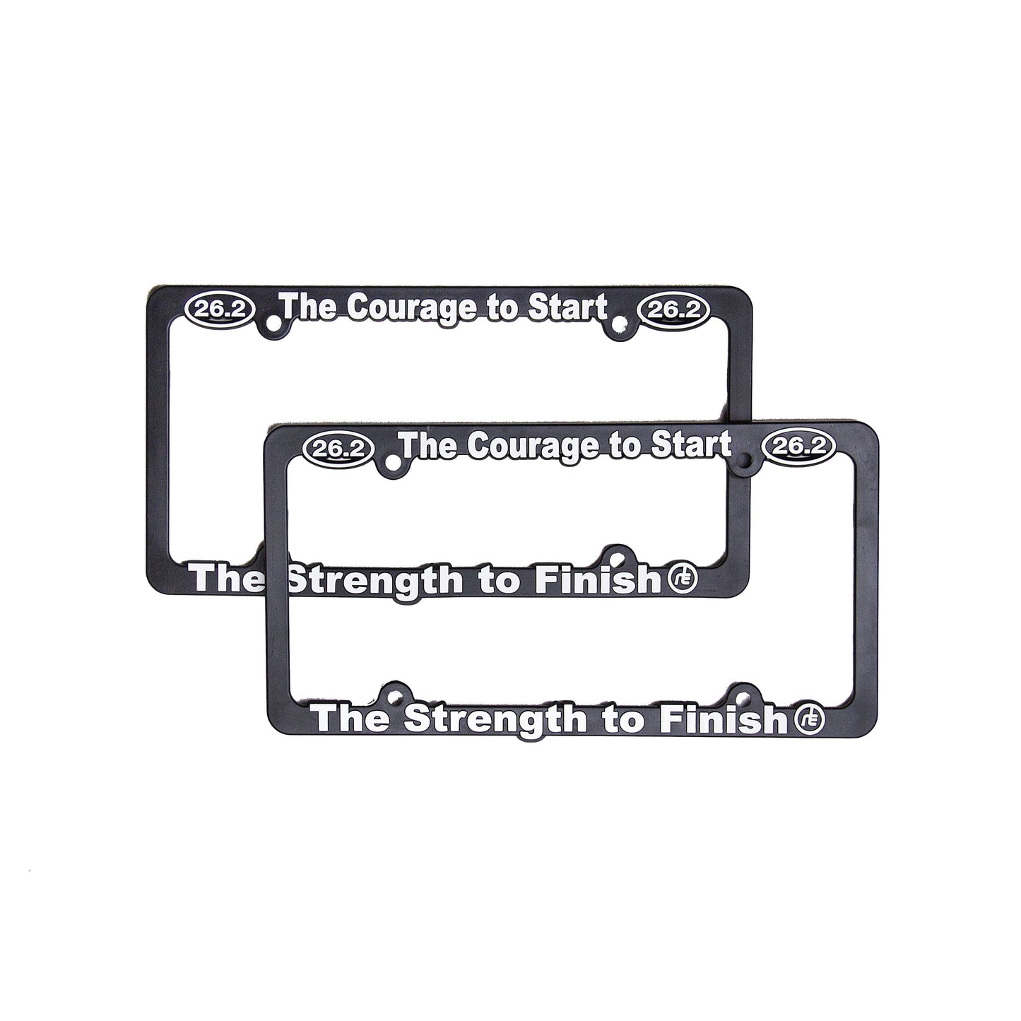 26.2 Courage To Start License Plate Frame Virtual Fitness Challenge Accessories | Run The Edge