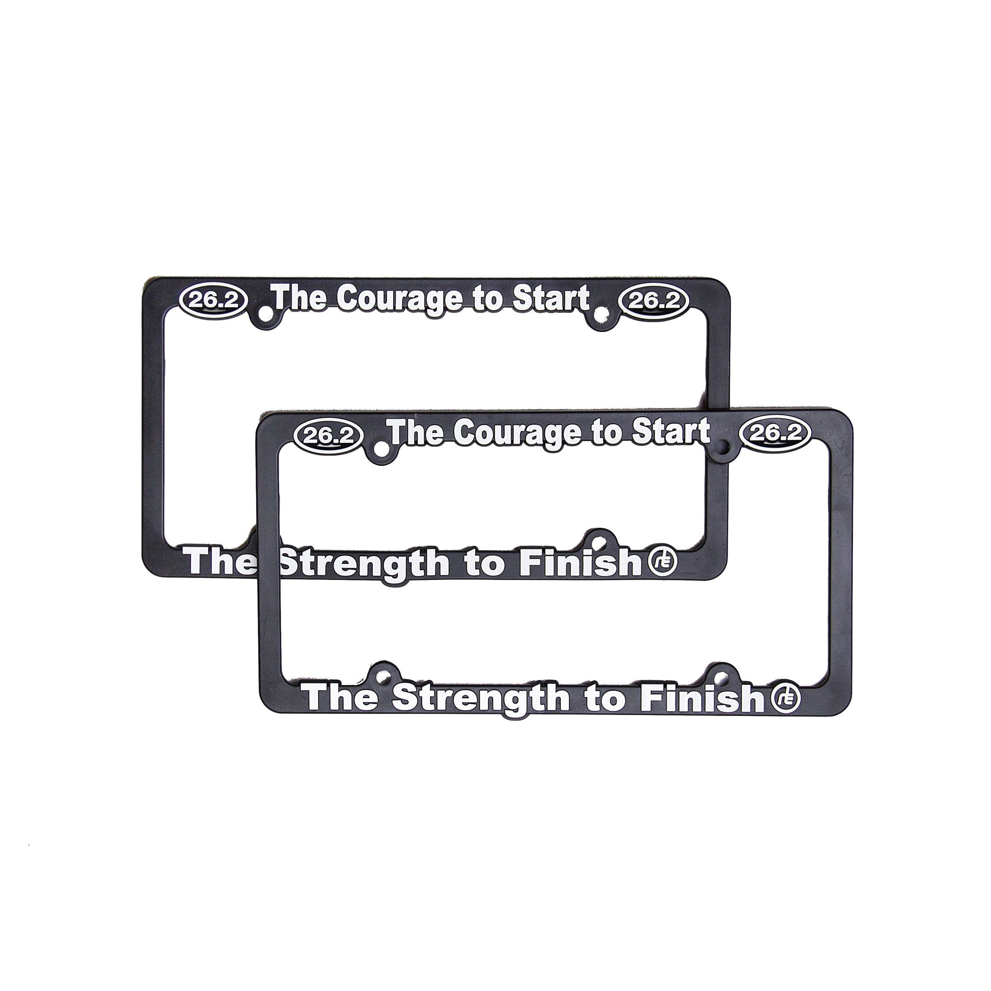 26.2 Courage To Start License Plate Frame Virtual Fitness Challenge Accessories | Run The Edge
