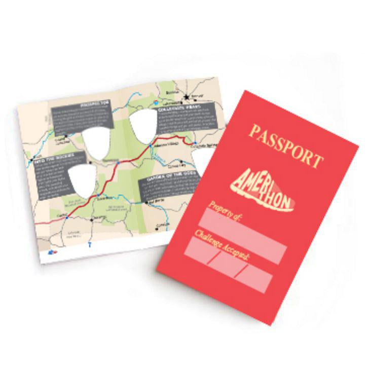 Amerithon Challenge Medal, Passport, Map, and Stickers ONLY (Not Registration) Virtual Fitness Challenge Medals | Run The Edge