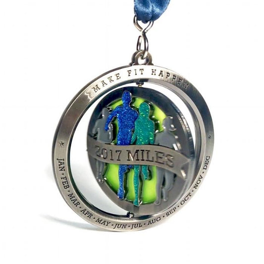 Run The Year 2017 Medal Virtual Fitness Challenge Medals | Run The Edge