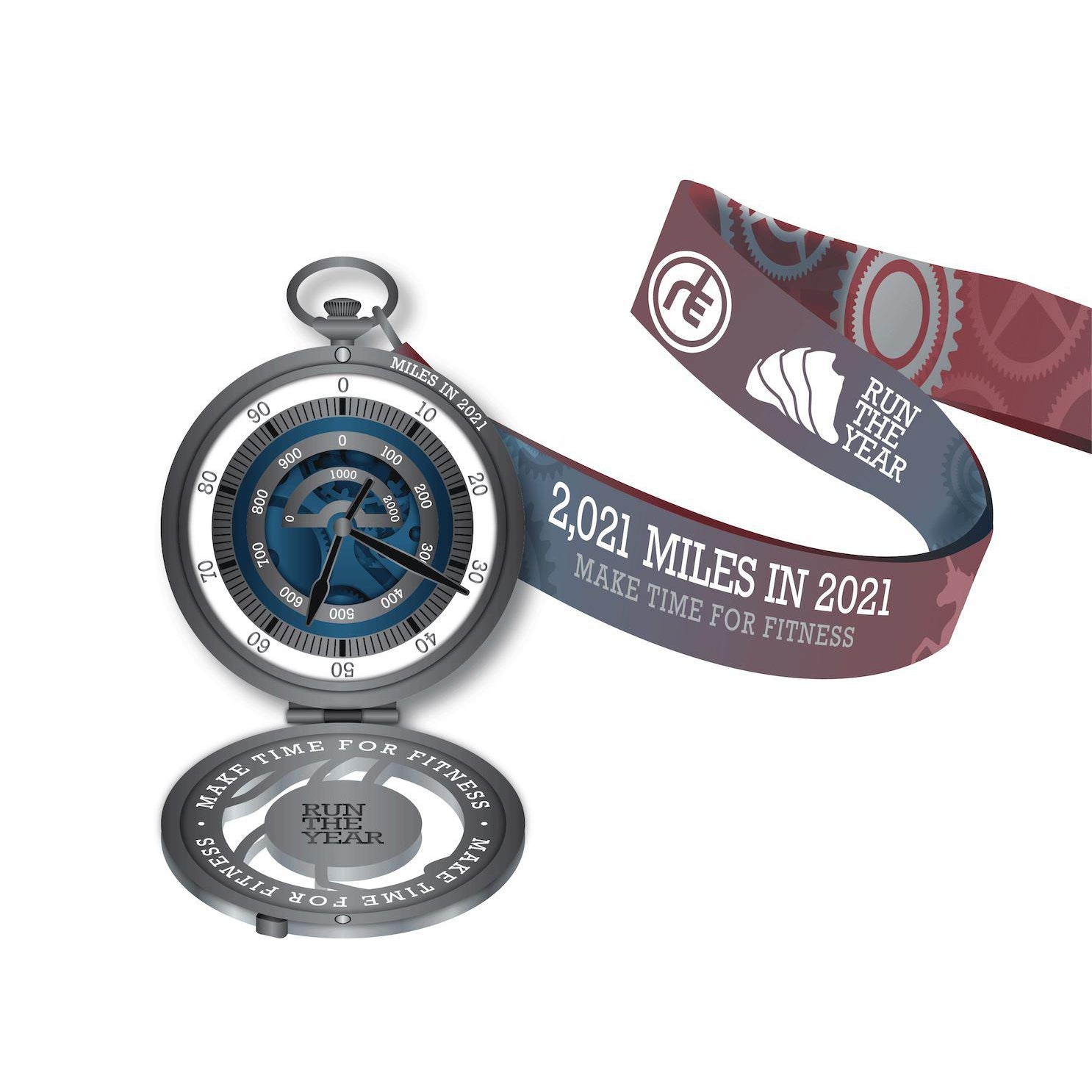 Run The Year 2021 Medal Only (No Registration!) Virtual Fitness Challenge | Run The Edge