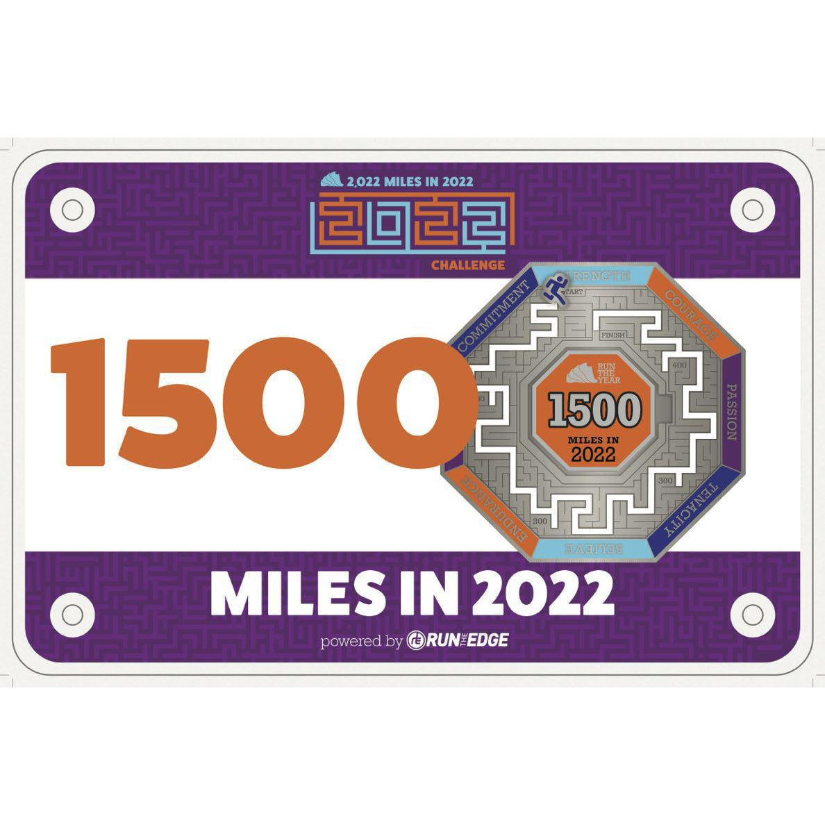Run The Year 2022 Bib Pack Virtual Fitness Challenge Accessories | Run The Edge