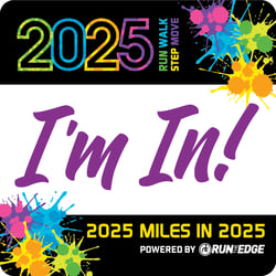 2025 Miles in 2025 Fitness Challenge Bib | Run The Edge