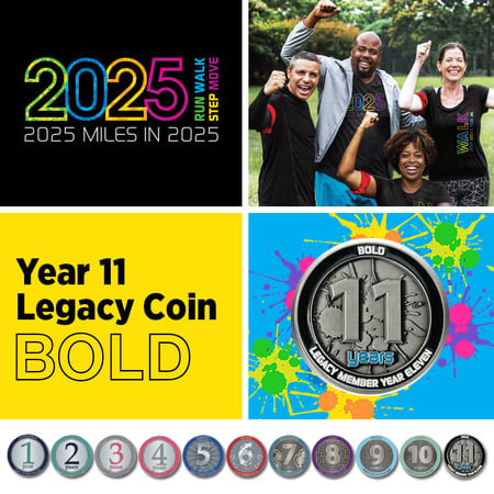 Run the Edge 2025 Miles In 2025 Legacy Coin 11 Collage